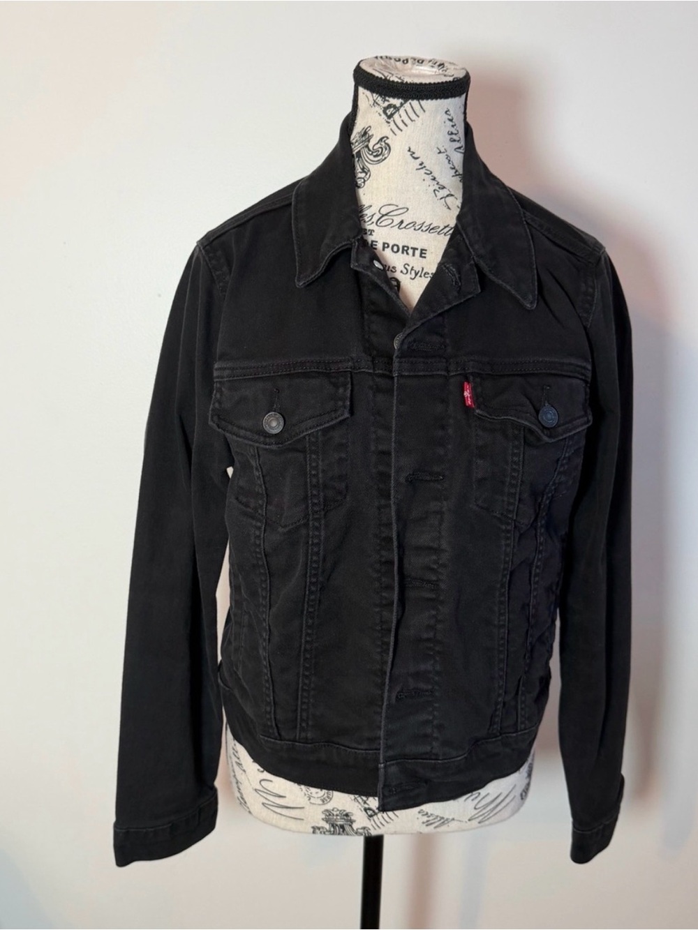 Levi's Black Denim Jacket with Red Tab